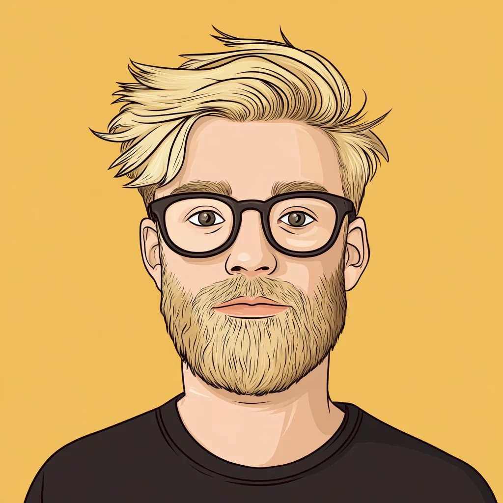 Porträt eines Mannes mit Brille, kurzem Haar und Bart